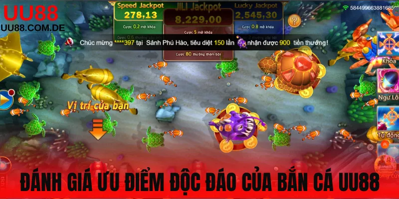 Bảng so sánh ưu điểm sảnh bắn cá UU88